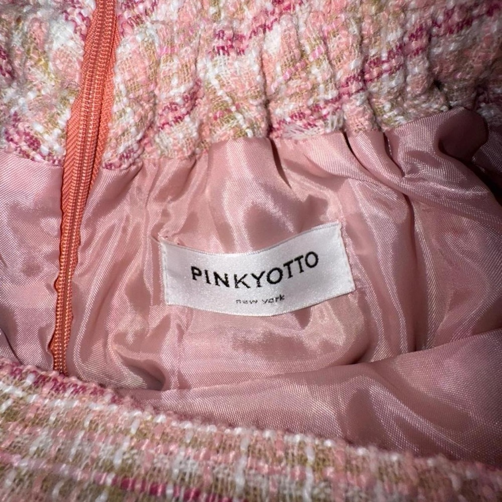 Barbiecore Pink Tweed Mini Skirt - Picture 4 of 5